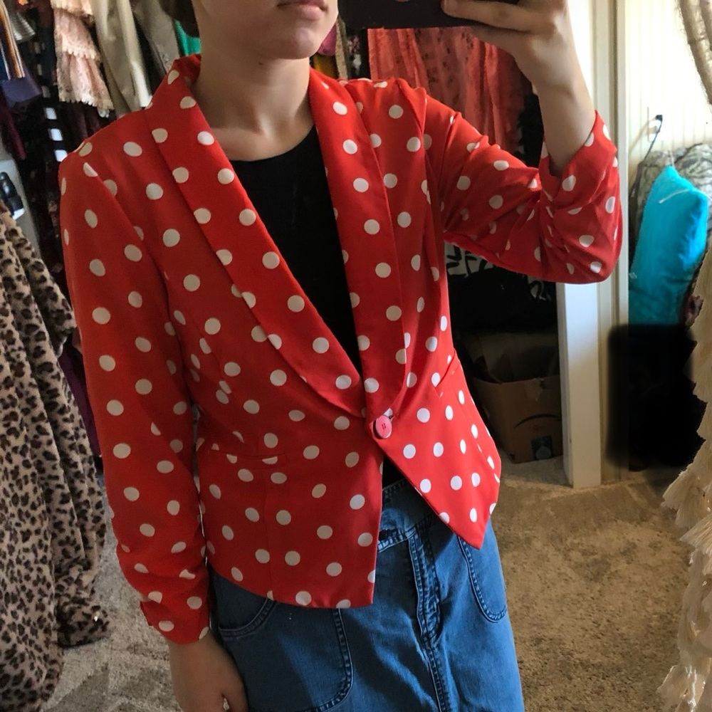 Polka Dot Blazer - Picture 1 of 5